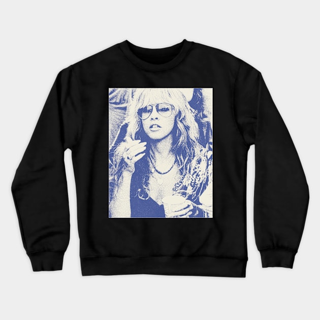 Stevie Nicks-Vintage Halftone Crewneck Sweatshirt by Ecsa